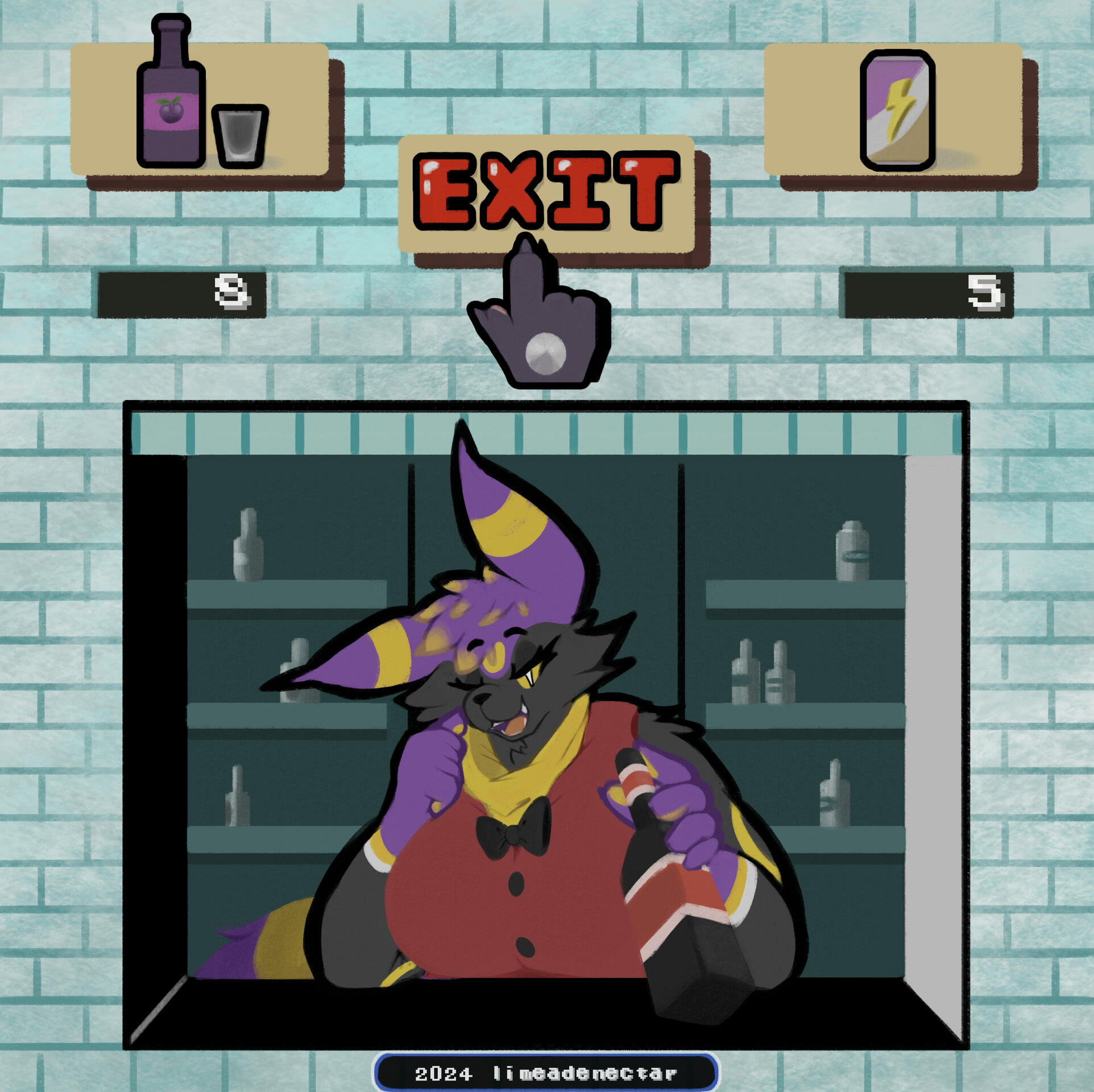 "Enbyeon Bartender" (2400px)