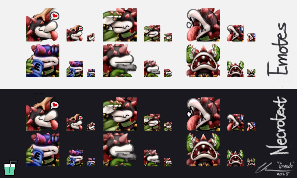 Necrotext Emotes (1000x600)