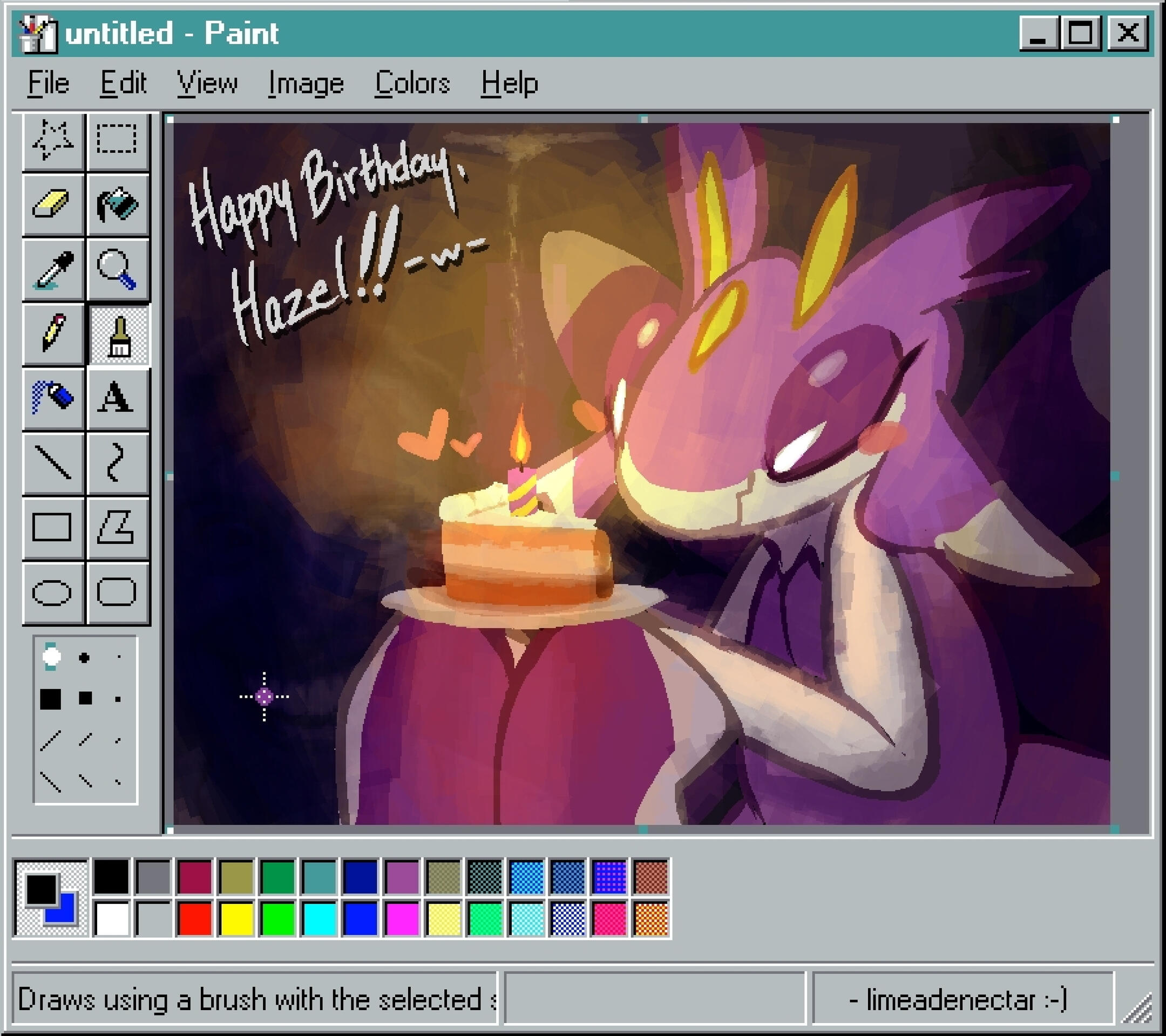 "Happy Birthday Hazel" (2700x2400)